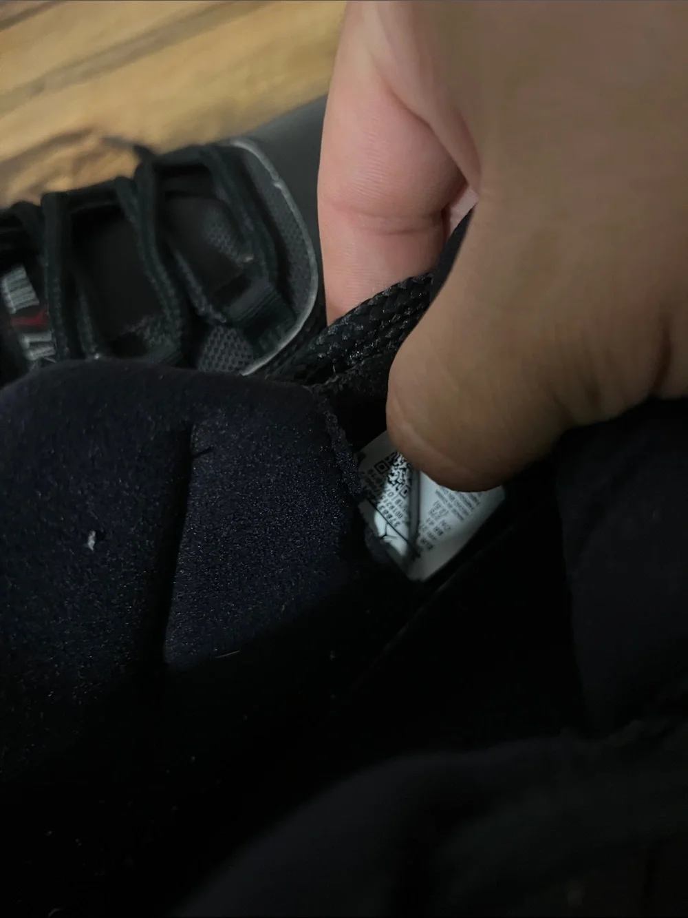 Jordan 11 Retro Playoff Bred Black and Red High-Top Sneakers